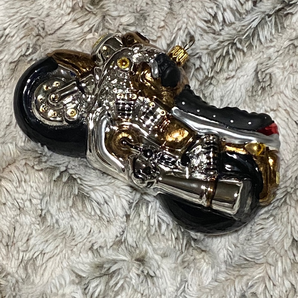 🏍Sewerynski MouthBlown Glass Motorcycle Ornament